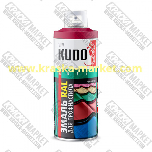 Краска для металлочерепицы и профнастила. Цвет: RAL 3009 красная окись. Торговая марка: KUDO.