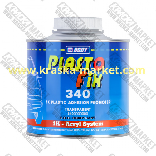 Грунт PLASTOFIX 340  для  пластика. Цвет: бесцветный. Упаковка: 0,5 л. Торговая марка:  BODY