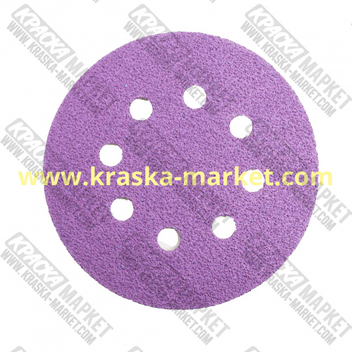 Круг абразивный, PP627 Purple Paper на бумажной основе , 8 отверстий, Р40, 125 мм. Торговая марка: HANKO.
