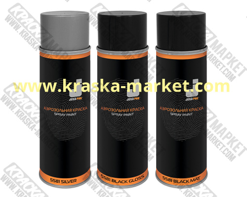 Краска универсальная (аэрозоль). Цвет: черная матовая. Объем(м3): 0,4л. Торговая марка: JetaPro.