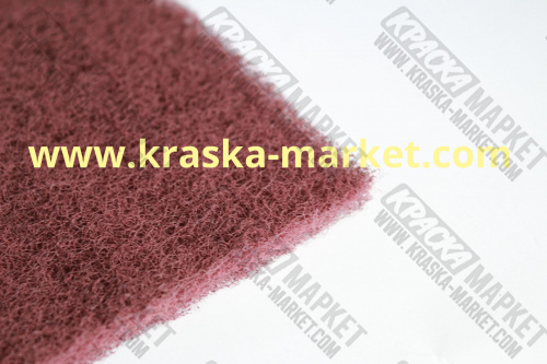 Скотч брайт very fine (HankoTex). Цвет: красный. Зерно: 320 - 400. Размер: 150мм x 225мм. Торговая марка: HANKO.