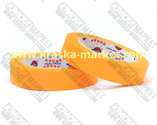 Скотч малярный EUROCEL MSK 6267 80°С (оранжевая). Размер: 25 мм x 40 м. Производитель: EUROCEL.
