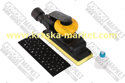 OS383CV 70x198 мм– орбитальная пневматическая шлифовальная машинка с пылеотводом, частота вращения 10000 об/мин,  орбитальный ход 3 мм, вес 2 кг, подошва  на липучке.. Артикул: 8991500111. Производитель: Mirka.