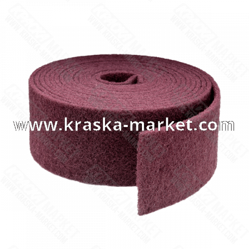 Скотч брайт (HANKO FLEX PREMIUM). Цвет: бордовый. Зерно: 320 - 400 (Very Fine). Размер: 115мм x 10м. Торговая марка: HANKO.