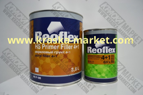 Акриловый 2К грунт 4+1серый (4л+1л) REOFLEX