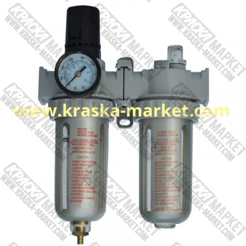 Фильтр – влагоотделитель с регулятором давления и лубрикатором AFRL80. Производитель: VOYLET.