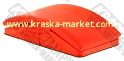 Ручной шлифовальный блок, резиновый, красный, 12 х 6,5 см. Артикул: 17111. Производитель: INP.