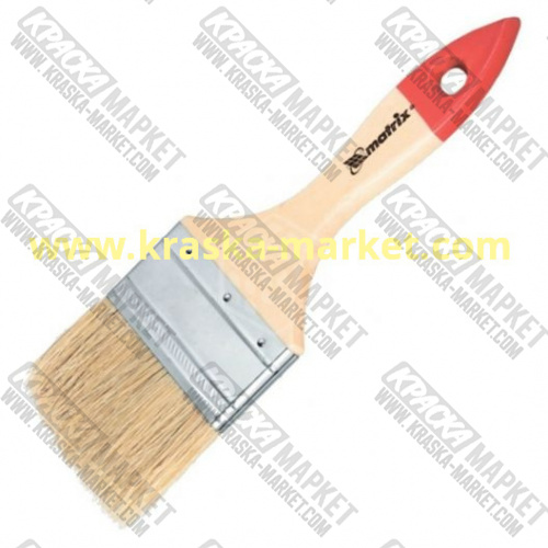 Кисть плоская стандарт 63 мм, светлая натуральная щетина, деревянная ручка. Артикул: 0101-063. Торговая марка: Stayer.