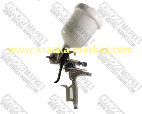 Краскопульт профессиональный JP5000  HVLP. Сопло 1,3, верхний пластиковый бачок 0,6л. Торговая марка: JetaPro.