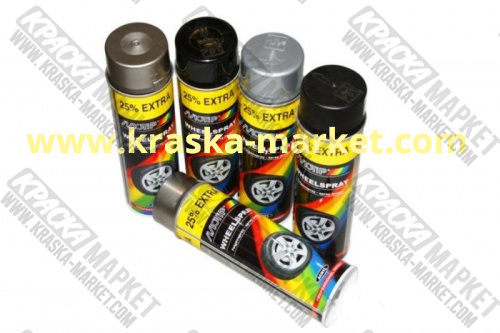 Краска для дисков в аэрозольном баллоне. Цвет: стальной. Объем(м3): 500 мл. Артикул: 04010IG. Производитель: Мотип.