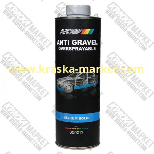 Антигравий на каучуковой основе. Цвет: серый. Объем(м3): 1,0 л. Артикул: 000012. Производитель: Мотип.
