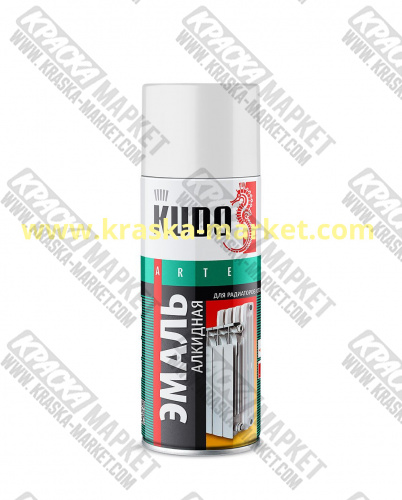 Краска для радиаторов отопления в аэрозольном баллоне. Цвет: № 5101 белый. Торговая марка: KUDO.