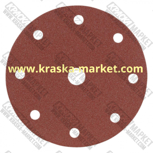 Круг абразивный, красный, 15 отверстий, Р180, 150 мм. Производитель: Indasa.