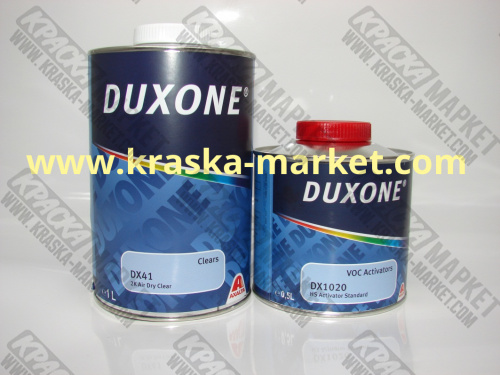 Лак акриловый DX41.плюс отвердитель DX1020  Объем(м3): 1,0л+0,5л. Бренд: Duxone.