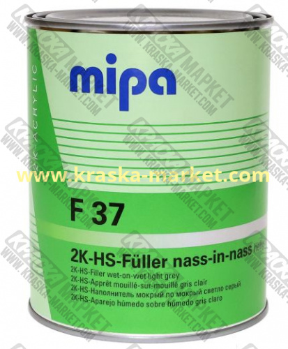 Грунт полиуретановый мокрый по мокрому F 37 2K-HS-Fuller nass-in-nass. Цвет: RAL 7011 (темно-серый). Объем(м3): 1,0л+0,25л. Артикул: 229510005. Производитель: Mipa.