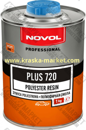 Полиэфирная смола PLUS 720. Вес(кг): 1,0 кг. Торговая марка: Новол.