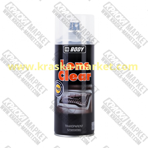 Лак для оптики в аэрозольном баллоне. Цвет: прозрачный. Упаковка: 0,4 л. Торговая марка: BODY.