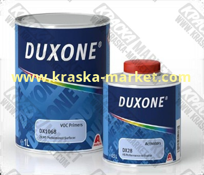 Грунт акриловый DX1068. Цвет: тёмно-серый. Объем(м3): 1,0л+0,5л. Бренд: Duxone.