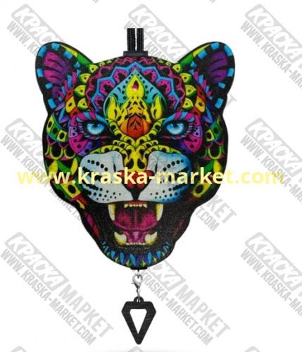 Ароматная подвеска цветная «Леопард» в крафтовой упаковке с мини-брелоком (КОМПЛЕКТ)