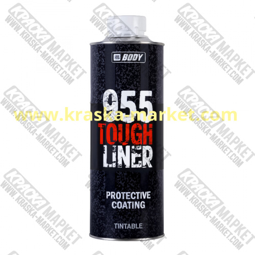 Сверхпрочное защитное покрытие Body TOUGH LINER 955. Цвет: черный. Обьем: 0,6 л + отвердитель 0,2 л. Производитель: BODY.