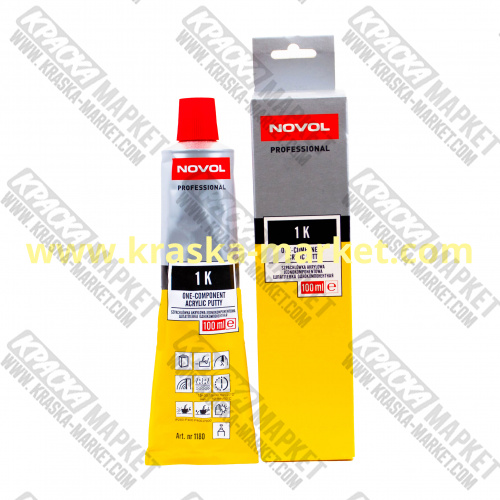 Шпатлевка Акриловая однокомпонентная 1К. Вес(кг): 0,2кг. Торговая марка: Новол.
