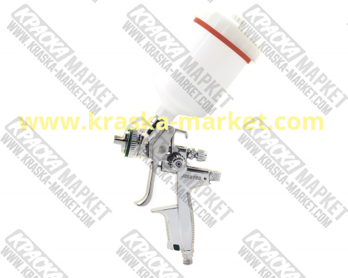 Краскопульт профессиональный JP4000  HVLP. Сопло 1,3, верхний пластиковый бачок 0,6л. Торговая марка: JetaPro.