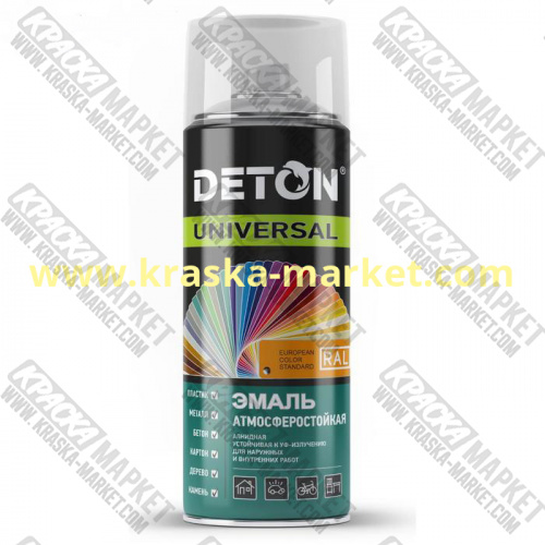 Краска алкидная атмосферостойкая в аэрозольном баллоне. Цвет: RAL 3001 Красный. Объем(м3): 520 мл. Производитель: Deton.