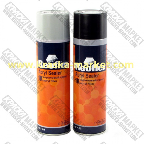 Акриловый грунт в аэрозольном баллоне. Цвет: серый. Объем(м3): 520 мл. Производитель: Reoflex.