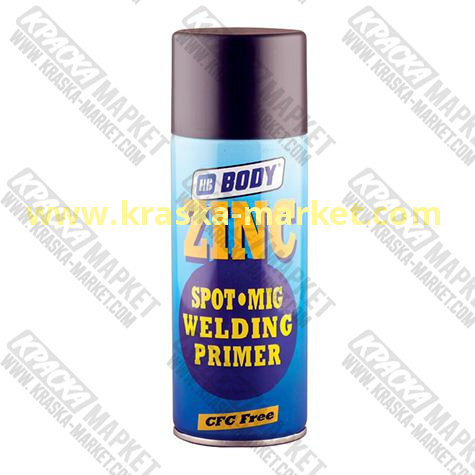 Грунт токопроводящий ZINC 425 в аэрозольном баллоне. Цвет: черный. Упаковка: 0,4 л. Торговая марка: BODY.