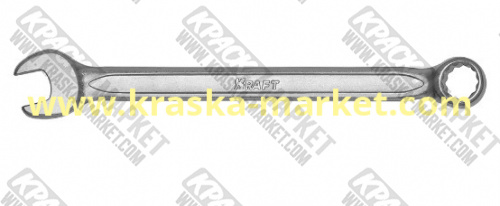 Комбинированный  рожково-накидной ключ, холодная штамповка 10 мм Cr-V KRAFT