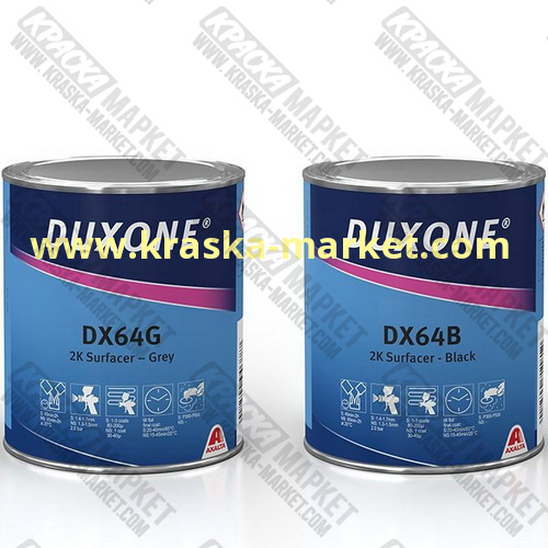 Грунт - наполнитель 2К  DX64G. Цвет: серый. Объем(м3): 3,5л+1л. Бренд: Duxone.