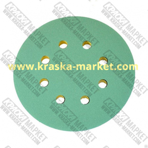 Круг абразивный, зеленый, 8 отверстий, Р1000, 125 мм. Торговая марка: HANKO.