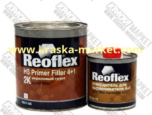 Акриловый 2К грунт 4+1белый (4л+1л) REOFLEX